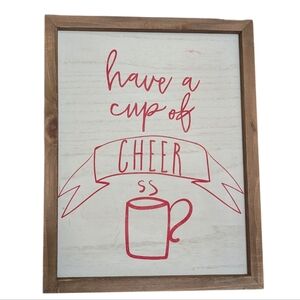 "Have A Cup Of Cheer" Christmas Wall Art